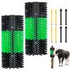 VEVOR Spazzola per Bestiame 2 Pezzi per Bovini, Perno per Massaggio Animali da Fattoria con 8 Viti 430 x 190 mm, Verde e Nero, Per Alleviamento Prurito e Pulizia di Equini Mucche Capre Ovini e Suini