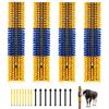 VEVOR Spazzola per Bestiame 4 Pezzi, Perno Grattapelo con 16 Viti 430 x 100 mm, Colore Giallo e Blu, per Alleviamento Prurito in Autonomia Massaggio e Toelettatura per Cavalli Asini Bovini e Suini