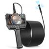 VEVOR Endoscopio Articolato a Tripla Lente, Telecamera Endoscopica Industriale con Luce, Schermo IPS HD da 5'', Zoom 8x, Batteria da 5000 mAh, Cavo Impermeabile IP67 da 10 m, per Auto e Idraulica