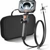 VEVOR Telecamera Endoscopica Articolata a Doppia Lente con Luce, Sonda Sottile da 6,2 mm, Schermo IPS HD da 5'', Funzione Schermo Diviso, Zoom 8x, Cavo Impermeabile IP67 da 1,5 m, per Auto e Idraulica