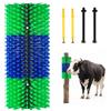 VEVOR Spazzola Grattatrice Bestiame 1 Pezzo per Capre, Spazzola a Rullo con 4 Viti, 430 x 190 mm, Colore Verde e Blu, per Alleviamento Prurito Massaggio e Toelettatura Cavalli Bovini Pecore Maiali