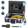 VEVOR Telecamera per Fognatura con Localizzatore 512 Hz 30 m Telecamera per Ispezione di Scarichi da 228,6 mm con Autolivellamento, Zoom 36X, Telecamera Idraulica con Luci-12 LED, Scheda da 32 GB