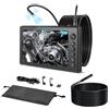VEVOR Telecamera Endoscopica a Tripla Lente con Doppio Cavo, Endoscopio Industriale con Sonda da 8 mm, Schermo IPS HD da 7'', Zoom 8x, Cavo Impermeabile IP67, per Ispezione Automobilistica e Idraulica