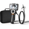 VEVOR Telecamera Endoscopica Articolata con Sonda da 8 mm e Luce, Rotazione a 360° in 4 Direzioni, Schermo IPS HD da 4,5'', Obiettivo 1080P, Zoom 8x, Cavo da 1,5 m IP67, per Settore Auto e Idraulica