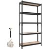 VEVOR Scaffale per Garage, Scaffale Metallico Portaoggetti, 5 Ripiani in MDF Regolabili, Capacità 1360 kg, Scaffalatura Multiuso, per Cucina, Dispensa, Cantina e Bagno, 92,3 cm Lx30,9 cm Px181,3 cm A