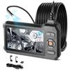 VEVOR Endoscopio Articolato a Tripla Lente, Telecamera Endoscopica Industriale con Luce, Schermo IPS HD da 5'', Zoom 8x, Risoluzione 1280 x 720, Cavo Impermeabile IP67 da 5 m, per Auto e Idraulica