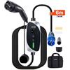 VEVOR Caricabatterie Portatile per Auto Elettriche 7,4 kW 32 A, Colonnina Portatile per Veicoli Elettrici di Tipo 2 Stazione Ricarica CEE Monofase con Cavo Ricarica 6 m Spina Schuko Schermo LCD