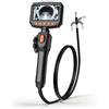 VEVOR Telecamera Endoscopica Articolata con Sonda da 8 mm e Luce, Endoscopio Bidirezionale, Schermo IPS HD da 4,3'', Zoom 8x, Cavo Flessibile da 1,5 m Impermeabile IP67, per Ispezione Auto e Idraulica