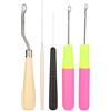 Fdit 5 pezzi/set gancio per cucire gancio set strumento lingua piegata uncinetto kit ago forniture fai da te strumento di cucito per maglieria