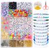 KITDAHOM 869 Pezzi Perline per Braccialetti - Perline Argilla per Collane - Kit braccialetti - adatto per bracciali fai da te e collane, regali creativi per feste di compleanno di ragazze e adulti
