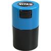 Tightpac America, Inc. Tightvac vitavac-pocketvac Vacuum Sealed Pill Box & Vitamin Container, 1/56,7 gram/06. Liter, Black Body/Lt. Blue cap