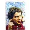 Les Collections Rétro Biglietto Celebrity Icons Licenza Ufficiale Sidney Maurer Ayrton Senna Pilota Automobile Brasiliano - Carta aperta bianca 23 x 17 cm con Busta Bianca 12 x 17,5 cm - Per Compleanno Partenza