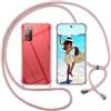 ISOI Cover con Cordino per Samsung Galaxy S20 FE, Custodia Trasparente con Collana Tracolla Laccio Collo Ultra Sottile Morbido TPU Silicone Antiurto AntiGraffio Case, Rosa