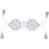 VBESTLIFE Pad di Raffreddamento per Laptop, Dispositivo di Raffreddamento USB per Notebook con Dissipatore di Calore a Doppia Ventola Pieghevole a 4 Colori(Bianca)