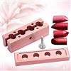 Brrnoo Kit di Strumenti per la Creazione di Balsamo per le Labbra Fai-da-te, 12.1 Stampo per Rossetto Fai-da-te in Lega di Alluminio Oro Rosa Strumento per la Creazione di Balsamo per le Labbra a(4 fori)