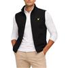 Lyle & Scott Gilet con collo a imbuto in softshell con retro in rete, Nero , XL