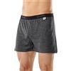 Woolly Clothing Co Woolly Clothing - Boxer Classico da Uomo, in Lana Merino, Ultraleggero, Traspirante, Anti-Odore - Grigio - Large