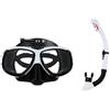 Aoresac Maschera per lo Snorkeling Maschera per Immersioni Subacquee Immersioni il Nuoto Set Boccaglio a Secco Lenti in Vetro (Taglia unica)