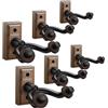 Donner Ganci Supporto Chitarra, Porta Chitarra, Gancio Parete di Legno di noce per Basso/ukulele/violino/mandolino, Appendi Chitarra (6 pezzi)