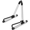 Donner Supporto per chitarra, Supporto regolabile pieghevole per chitarre acustiche, elettriche, Porta Chitarra da terra per basso, mandolino, banjo, ukulele (argento) - DS-1