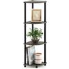 Furinno Mensola ad Angolo French Oak Grey/Black 4 livelli