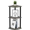 Furinno Consolle ad Angolo French Oak Grey/Black 3 livelli