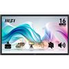 Msi Monitor led 15.6" Msi Pro MP165 E6 Full HD 1920x1080p 4ms classe E Nero [UPMSI016XSPF000]