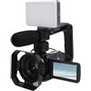 Fockety Videocamera 8K, Videocamera per Vlogging WIFI HD da 64 MP con Zoom Digitale 18x, Visione Notturna IR, Touch Screen da 3, Scheda da 32 GB, Microfono, Paraluce, Telecomando