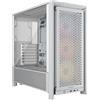 Corsair Case Corsair FRAME 4000D RS ARGB Mid Tower ATX, Vetro Temperato - Bianco