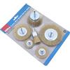 Hilka 51960250 - Set di spazzole metalliche per trapani, 6 pezzi