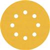 Bosch Professional 5x Carte Abrasive Expert C470 con 8 Fori per Legno Duro, Vernice su Legno, Ø 125 mm, Grana 240, Accessorio Levigatrice Rotoorbitale