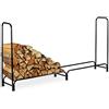 Bakaji Portalegna Supporto Scaffale Struttura Tubolare in Metallo Porta Legna da Interno Esterno Legnaia Casa Giardino per Camino Caminetto Stufa Design Moderno (240 x 120 x 35 cm)