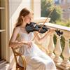DecHome Violino 4/4 Legno di Abete e Acero Custodia,Arco,Spalliera e Pece Nero