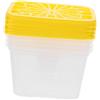 NOLITOY Scatola Vuota Design Quadrato per Assorbitore di Umidità Riutilizzabile Giallo Confezione da 4 Pezzi per Armadio per Togli Umidità in Casa