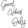 KRSHEMDE Marynee Good Vibes Only - Lettere decorative da parete in metallo, decorazione da parete motivazionale per stanza, ufficio, casa, parete, 22,9 x 15,2 cm, nero