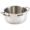 Barazzoni Chef Line Casseruola 2 manici, ø cm 22, capacità 3.8 litri, Made in Italy, Acciaio Inox 18/10, Induzione+Gas, Triplo fondo, PFAS free