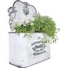 All Chic Fioriera in metallo da appendere alla parete per decorazione da giardino (bianco)