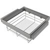 Emuca - Kit cassetto in filo metallico e telaio regolabile Quartz per armadi, chiusura ammortizzata e estrazione totale,, modulo da 60 cm, finitura titanio