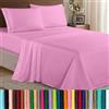 Elegant Comfort Coziest - Set di biancheria da letto, lenzuolo con angoli elasticizzati integrali, tasca profonda fino a 40,6 cm, in microfibra, rosa chiaro, misura Twin/Twin XL