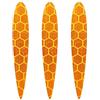 4R Quattroerre.it 5561 Adesivi Rifrangenti Arrows Diamond Flat, Arancione, Set di 3