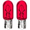 cyclingcolors 2x lampadina 12V 1.7W T6.5 W2.2x5.2D rosso auto moto lampada zoccolo vetro cofano cruscotto tettuccio interno