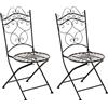 CLP Sedie in Ferro Art Nouveau Indra I Sedie da Giardino antiche Fatte a Mano I Disponibili in Vari Colori, Colore:Bronzo