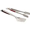 Charbroil Char-Broil 140 543 - Set Utensili 2 Pezzi, con Impugnatura Confortevole, Acciaio Inox