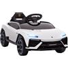 DecHome Macchina Elettrica Bambini 3-8 Anni Licenza Lamborghini Bianco R420WT