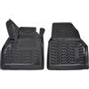 J&J AUTOMOTIVE Tappetini Auto in Gomma su Misura per Renault Kangoo 2008-2021, Set da 2 Pezzi, Bordo Alto 4 cm, Antiscivolo, Inodore, Colore Nero