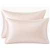 BIANCALUNA | Coppia Federe Letto in Seta di Bamboo CLARA | Anticrespo | Antirughe | Ipoallergeniche | Traspiranti |Eleganti e Morbide | 50x80 cm | Made in Italy (ROSA)