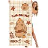 WFKKMEQ Capybara Telo Mare, Capybara Asciugamano da Spiaggia, Coperta da Spiaggia da Viaggio Teli Mare Microfibra per spiaggia Piscina Yoga Sport Fitness-C