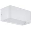 Eglo Sania 4, lampada LED da parete a 1 luce, minimalismo, faretto da parete per interni in alluminio, lampada da soggiorno, lampada da corridoio in bianco, L 20 cm