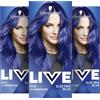 LIVE Schwarzkopf LIVE - Tinta semi-permanente per capelli ultra brillanti, colore 095 blu elettrico (142,5 ml), per risultati intensi o pastello, dura 12-15 lavaggi, con balsamo per la cura