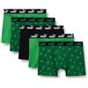 PUMA Boy's Printed Boxers Boxer, Black/Green, 146/152 (5er Pack)